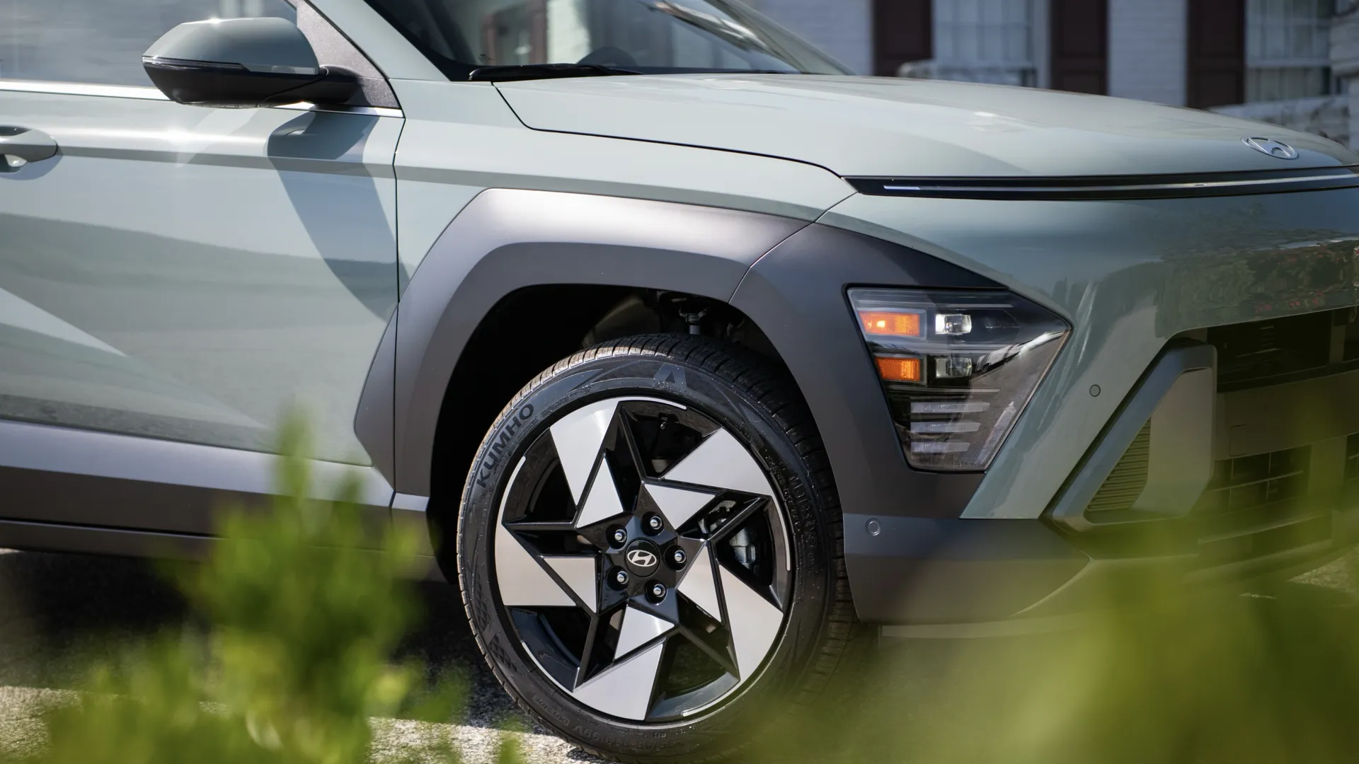 Vue rapprochée sur le design extérieur du Kona 2026.